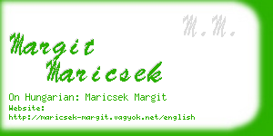 margit maricsek business card